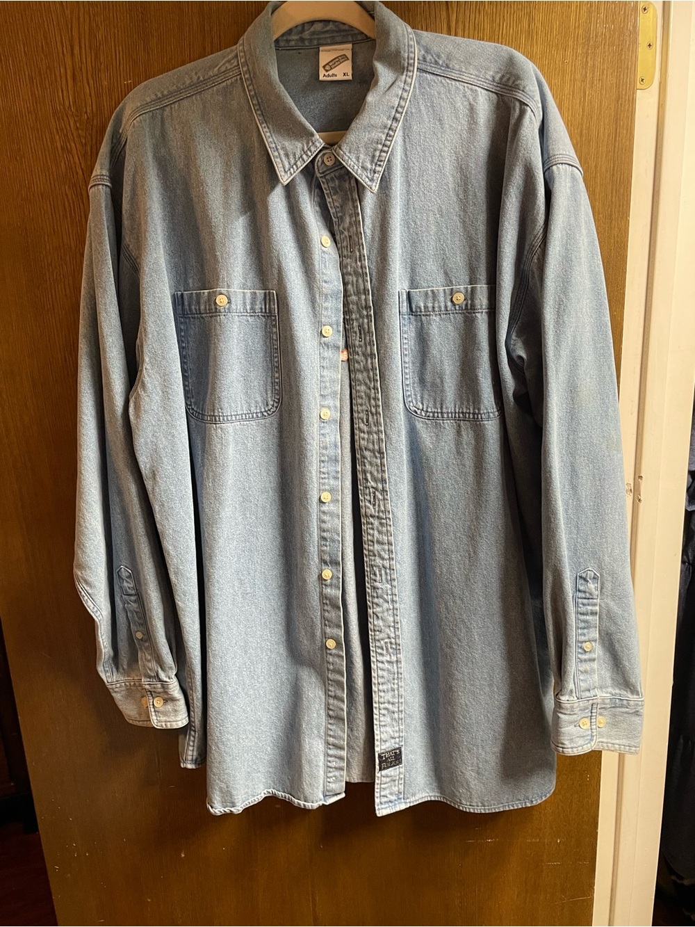 Warner Bros. Light Blue Denim Button-Down Shirt